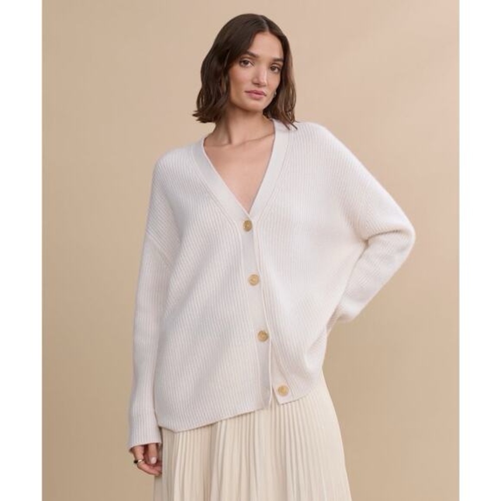 Jenni Kayne Cashmere Cocoon Cardigan Ivory XXS